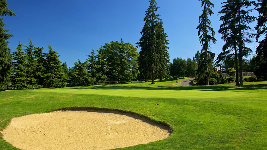Bunker on golf course